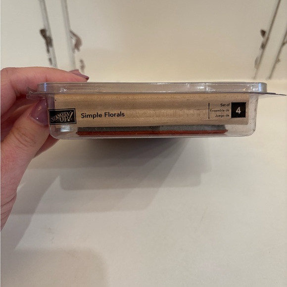 Stampin Up! ‘Simple Florals’ Wood Stamp Set of 4 - Picture 3 of 4